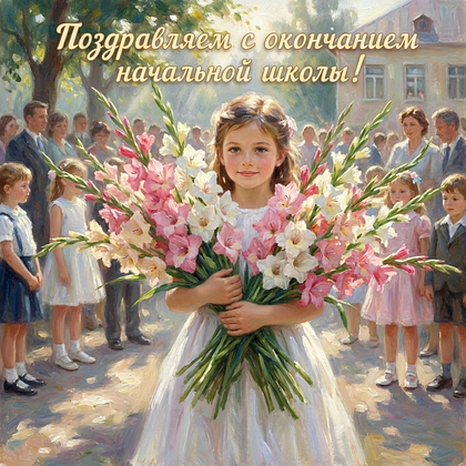 Открытки на выпускной в начальной школе: 60+ картинок и поздравлений