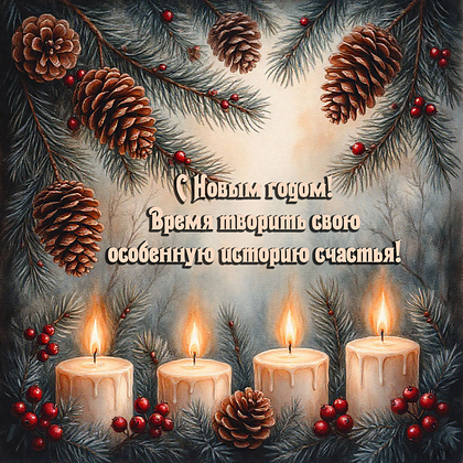 Открытки с Новым годом 2026: скачать 150+ картинок и поздравлений