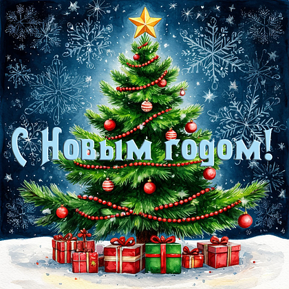 Открытки с Новым годом — 2026: 60+ картинок и поздравлений