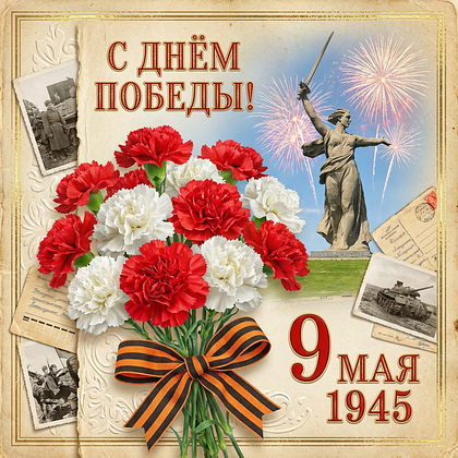 Открытки с Днем Победы 9 Мая в 2026 году: 140+ картинок и поздравлений