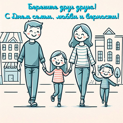 Открытки с Днем семьи, любви и верности: 140+ картинок и поздравлений