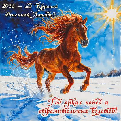 Открытки с годом Красной Огненной Лошади: 60+ картинок и поздравлений