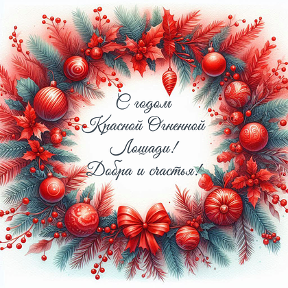 Открытки с годом Красной Огненной Лошади: 60+ картинок и поздравлений