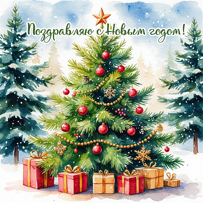 Открытки с Новым годом 2026: скачать 150+ картинок и поздравлений