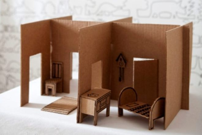 Мебель из картона: оригинальные идеи создания кукольных предметов (51 фото)