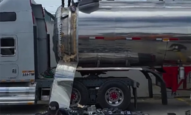 Инспектор почти отпустил бензовоз, но резко остановился. Внимание привлекла обычная с виду цистерна