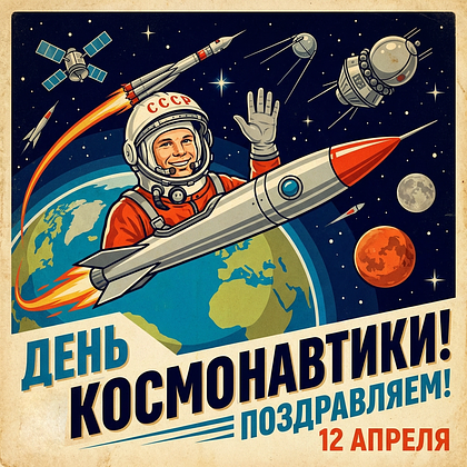 «Поехали!» Открытки с Днем космонавтики: 140+ картинок и поздравлений на 65-летие первого полета