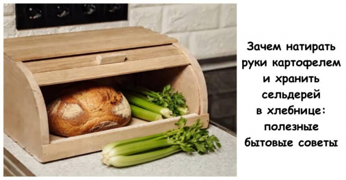 Зачем натирать руки картофелем и хранить сельдерей в хлебнице: полезные бытовые советы
