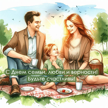 Открытки с Днем семьи, любви и верности: 140+ картинок и поздравлений