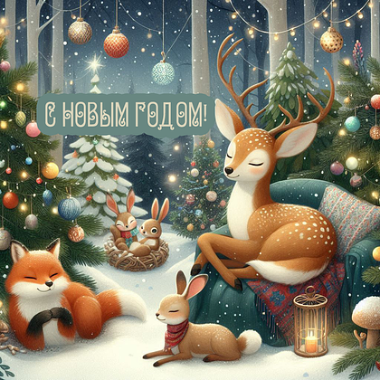 Открытки с Новым годом 2026: скачать 150+ картинок и поздравлений