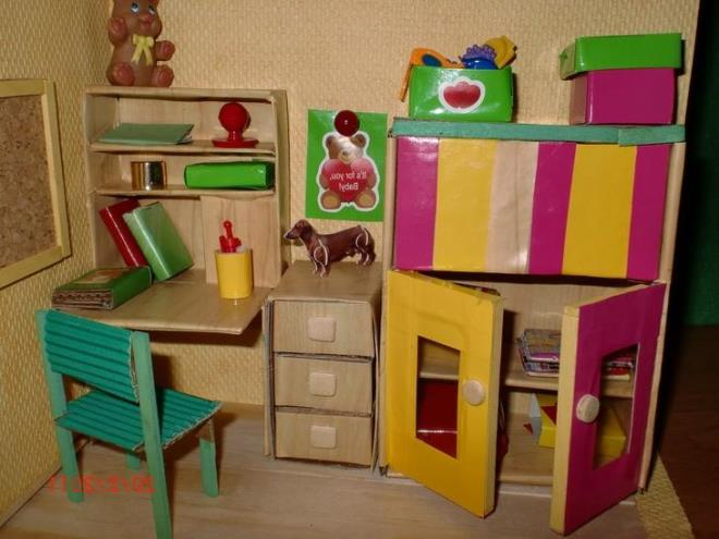 Мебель из картона: оригинальные идеи создания кукольных предметов (51 фото)