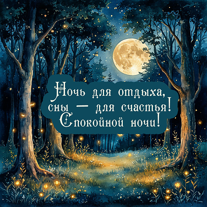 Открытки с пожеланием спокойной ночи: 100+ красивых картинок