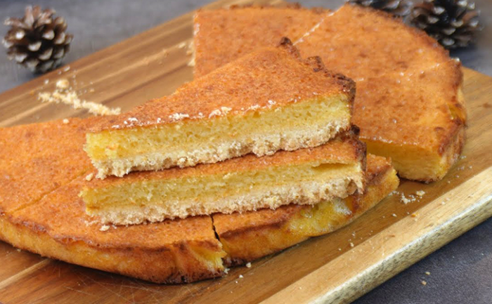 Лимонный пирог из двух слоев. Зимой к чаю лучше не придумать