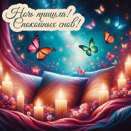 Открытки с пожеланием спокойной ночи: 100+ красивых картинок