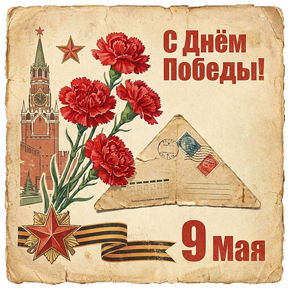Открытки с Днем Победы 9 Мая в 2026 году: 140+ картинок и поздравлений
