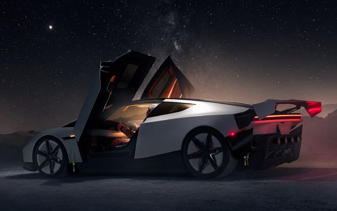 Tesla Roadster. Ракетные ускорители SpaceX, умение летать и разгон до сотни за 0,59 сек