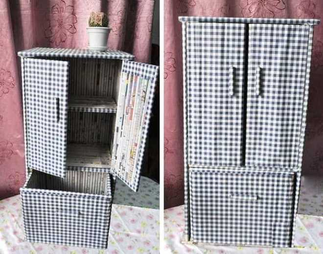 Мебель из картона: оригинальные идеи создания кукольных предметов (51 фото)