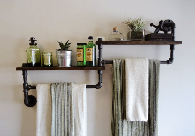Полки в ванную комнату: фото, виды, материалы изготовления (78 фото)