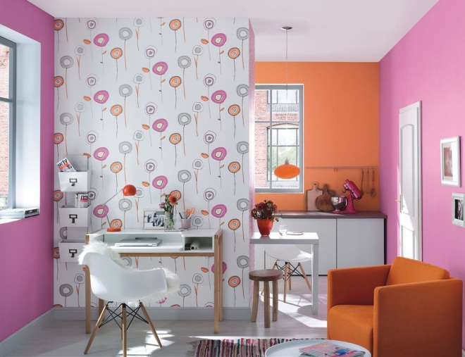 Обои-компаньоны: фото, примеры для зала, оригинальные приемы и стандартные способы создания эффектного интерьера (83 фото)