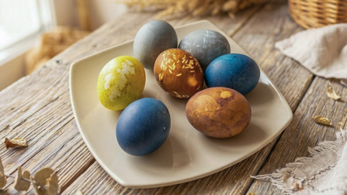 Пасха без химии: как покрасить яйца капустой, чаем и создать необычный декор