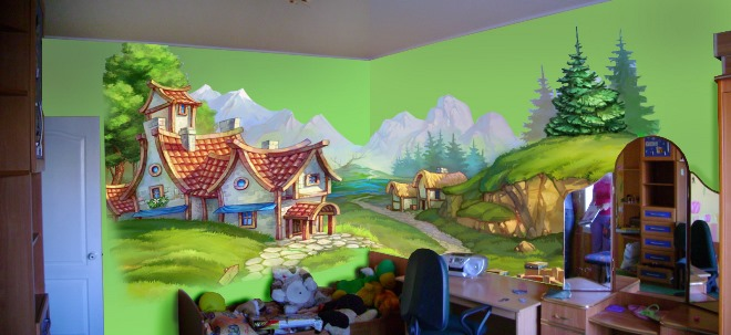 Роспись стен в квартире: несколько способов сделать свою комнату уютной и красивой (46 фото)