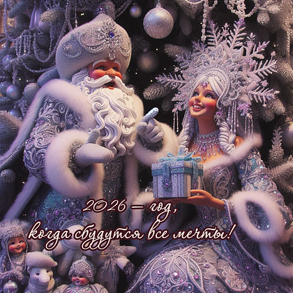 Открытки с Новым годом 2026: скачать 150+ картинок и поздравлений