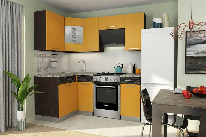 Угловой кухонный гарнитур: особенности расположения и секреты дизайна (82 фото)