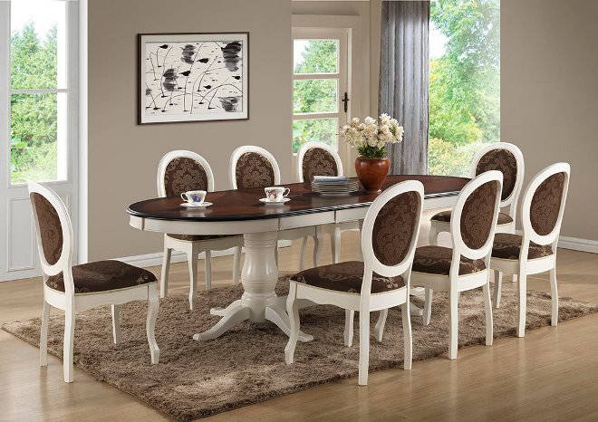 Обеденный стол для кухни: конструкции, виды, материалы (68 фото)