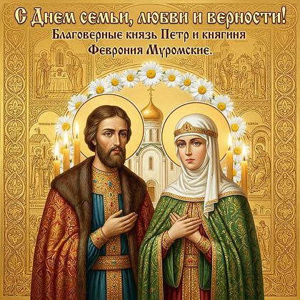 Открытки с Днем семьи, любви и верности: 140+ картинок и поздравлений