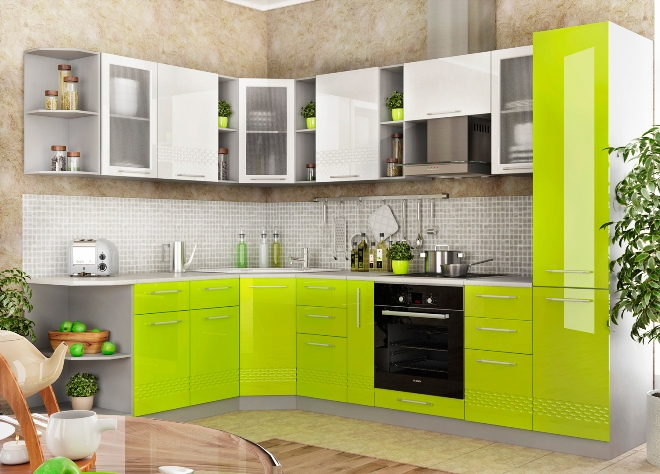 Угловой кухонный гарнитур: особенности расположения и секреты дизайна (82 фото)