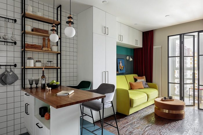 6 вариантов, как зонировать студию, если в ней живут два человека