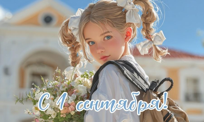 Красивые открытки с 1 сентября (День знаний) для поздравления учителей и учеников