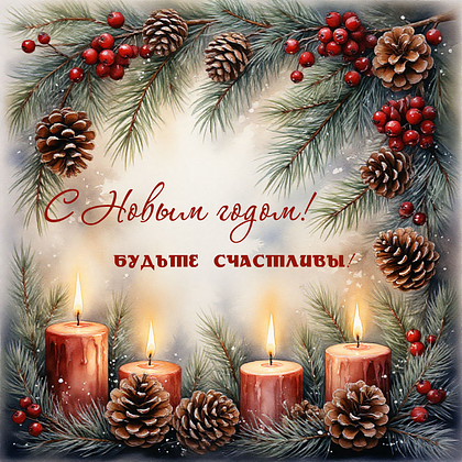 Открытки с Новым годом — 2026: 60+ картинок и поздравлений