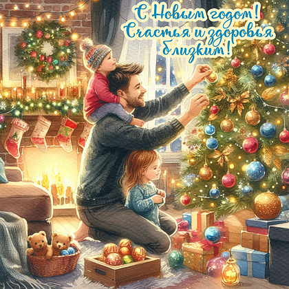 Открытки с Новым годом 2026: скачать 150+ картинок и поздравлений