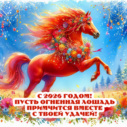 Открытки с Новым годом — 2026: 60+ картинок и поздравлений