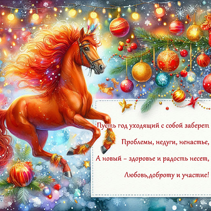 Открытки с Новым годом 2026: скачать 150+ картинок и поздравлений