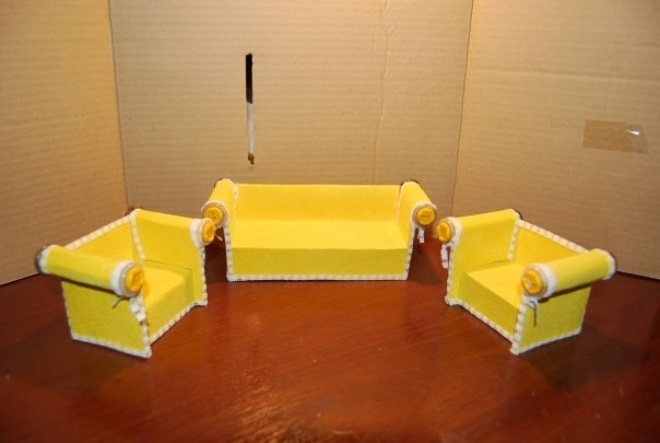 Мебель из картона: оригинальные идеи создания кукольных предметов (51 фото)