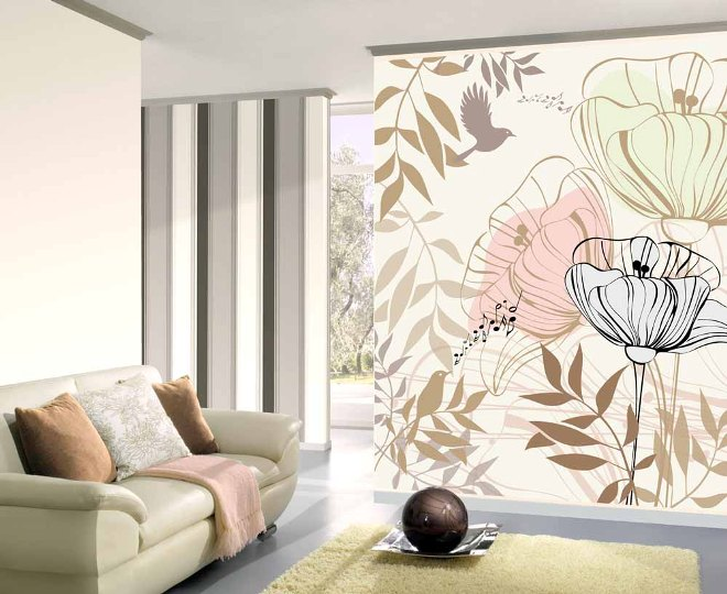 Обои-компаньоны: фото, примеры для зала, оригинальные приемы и стандартные способы создания эффектного интерьера (83 фото)