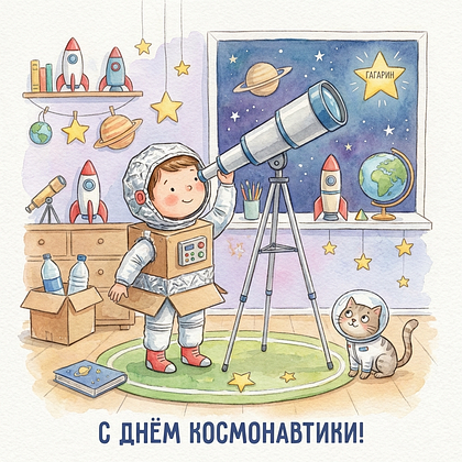 «Поехали!» Открытки с Днем космонавтики: 140+ картинок и поздравлений на 65-летие первого полета
