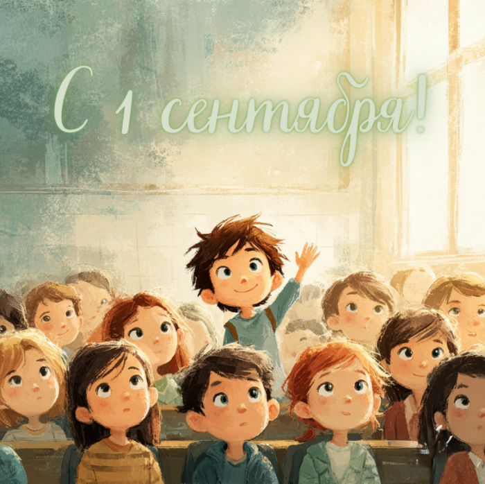 Красивые открытки с 1 сентября (День знаний) для поздравления учителей и учеников