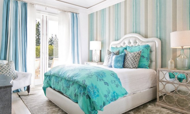 Голубые обои в спальне: как создать теплую и уютную обстановку (40 фото)