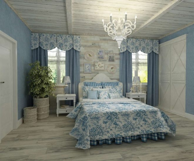 Голубые обои в спальне: как создать теплую и уютную обстановку (40 фото)