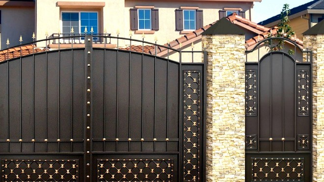 Ворота для частного дома: как выбрать эффектную защиту? (38 фото)