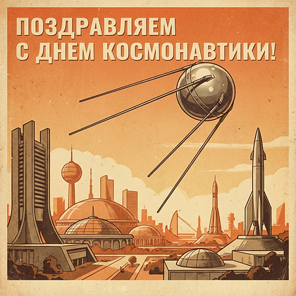 «Поехали!» Открытки с Днем космонавтики: 140+ картинок и поздравлений на 65-летие первого полета