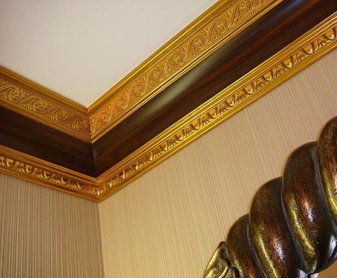Дизайн потолочных плинтусов в интерьере: фото, как выбрать лучший вариант для интерьера (67 фото)