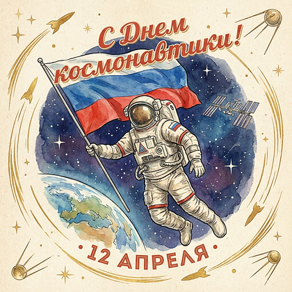 «Поехали!» Открытки с Днем космонавтики: 140+ картинок и поздравлений на 65-летие первого полета