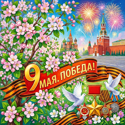 Открытки с Днем Победы 9 Мая в 2026 году: 140+ картинок и поздравлений