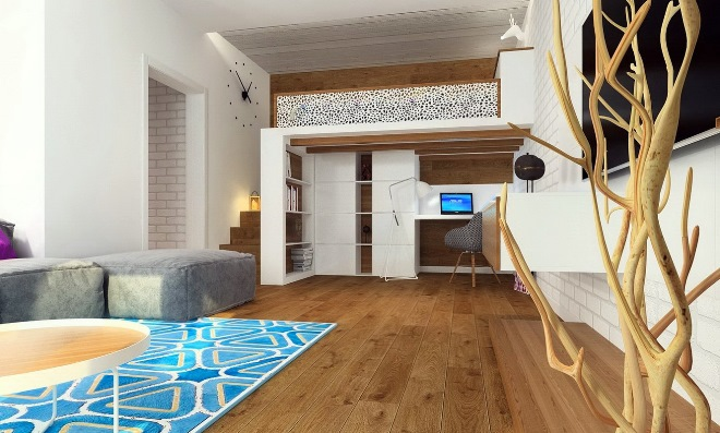 Как отделить кровать в однокомнатной квартире: способы зонирования (32 фото)