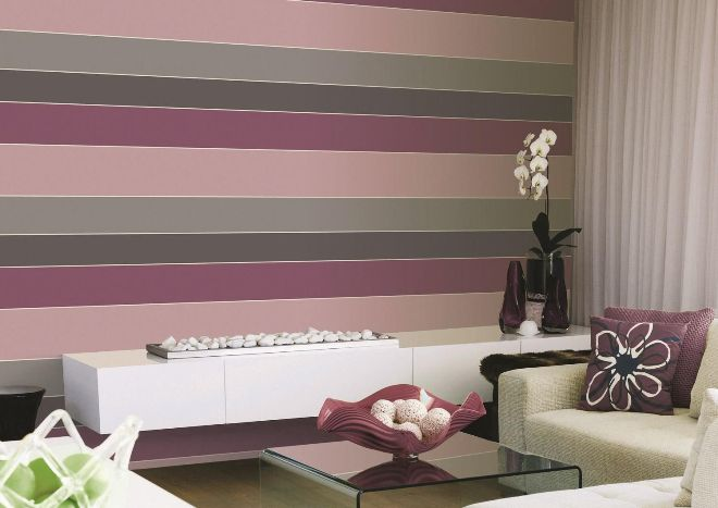 Обои в полоску: как создать нестандартный дизайн комнаты с помощью простых линий (104 фото)