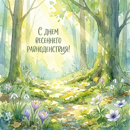 Открытки с днем весеннего равноденствия: 60+ картинок и поздравлений